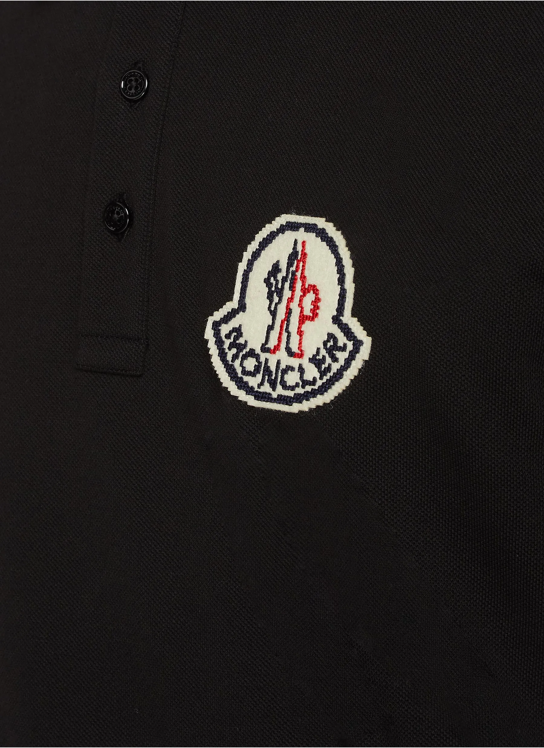 -----------MONCLER  ---- ------------ ----Logo Patch Cotton Polo Shirt --