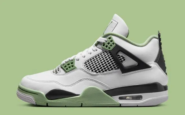 2023 Wmns Nike Air Jordan 4 Retro Seafoam 11 White Oil Green