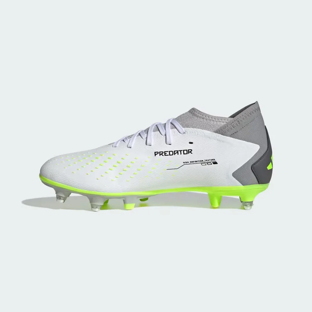 Adidas Predator Accuracy.3 SG Football Boots (White/Black/Lucid Lemon)