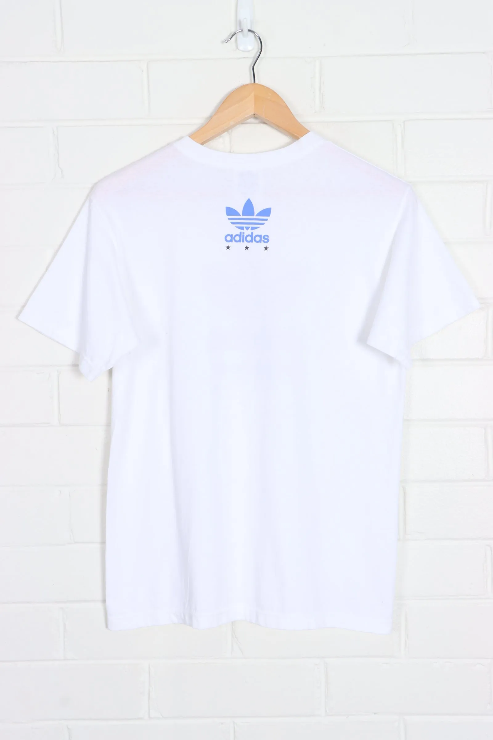 ADIDAS Superstar Trefoil Logo & Stars T-Shirt USA Made (S-M)