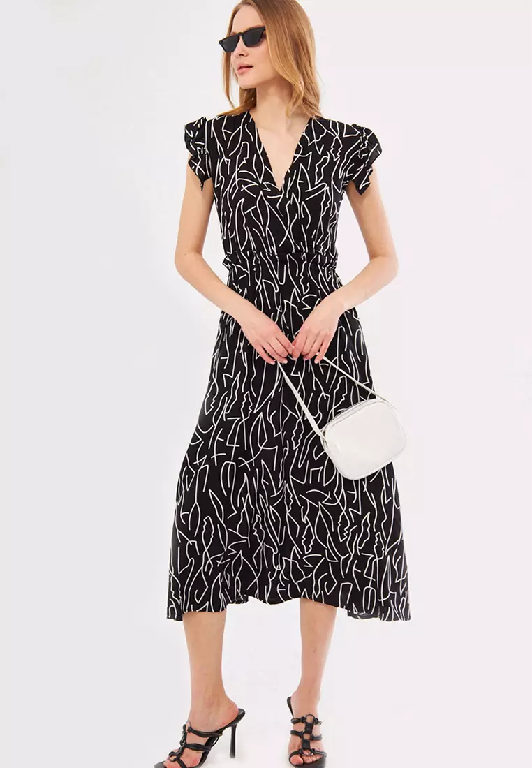 ARMONIKA Printed Wrap Dress