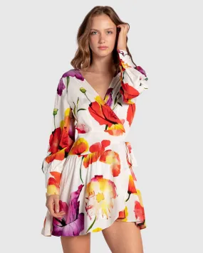 Belle & Bloom The Dancer Longsleeve Mini Wrap Dress