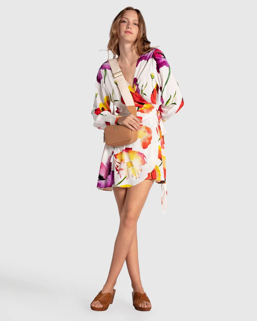 Belle & Bloom The Dancer Longsleeve Mini Wrap Dress