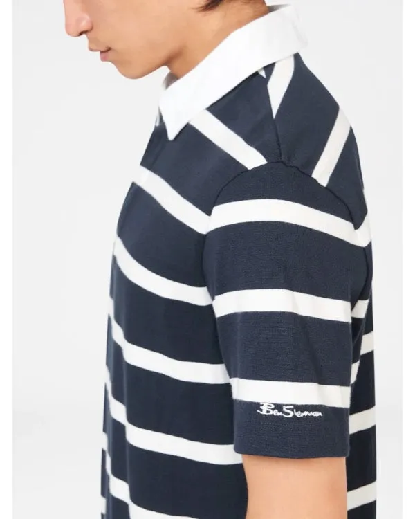 BRETTON STRIPE RUGBY KNIT POLO