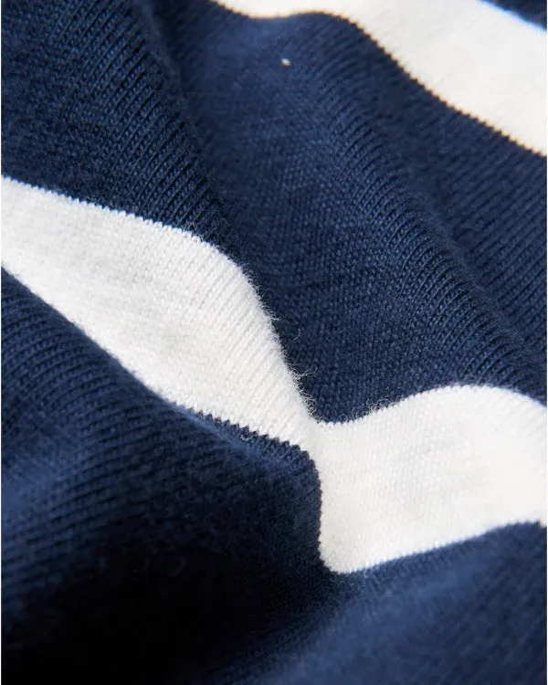 BRETTON STRIPE RUGBY KNIT POLO