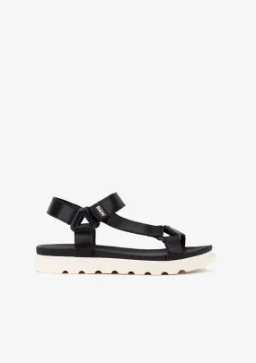 B&W Girl's Black Napa Sandals