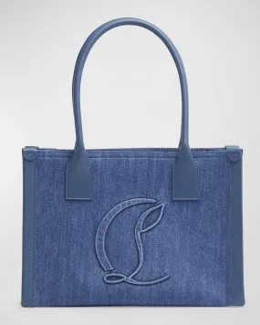 By My Side Small Denim Logo Tote