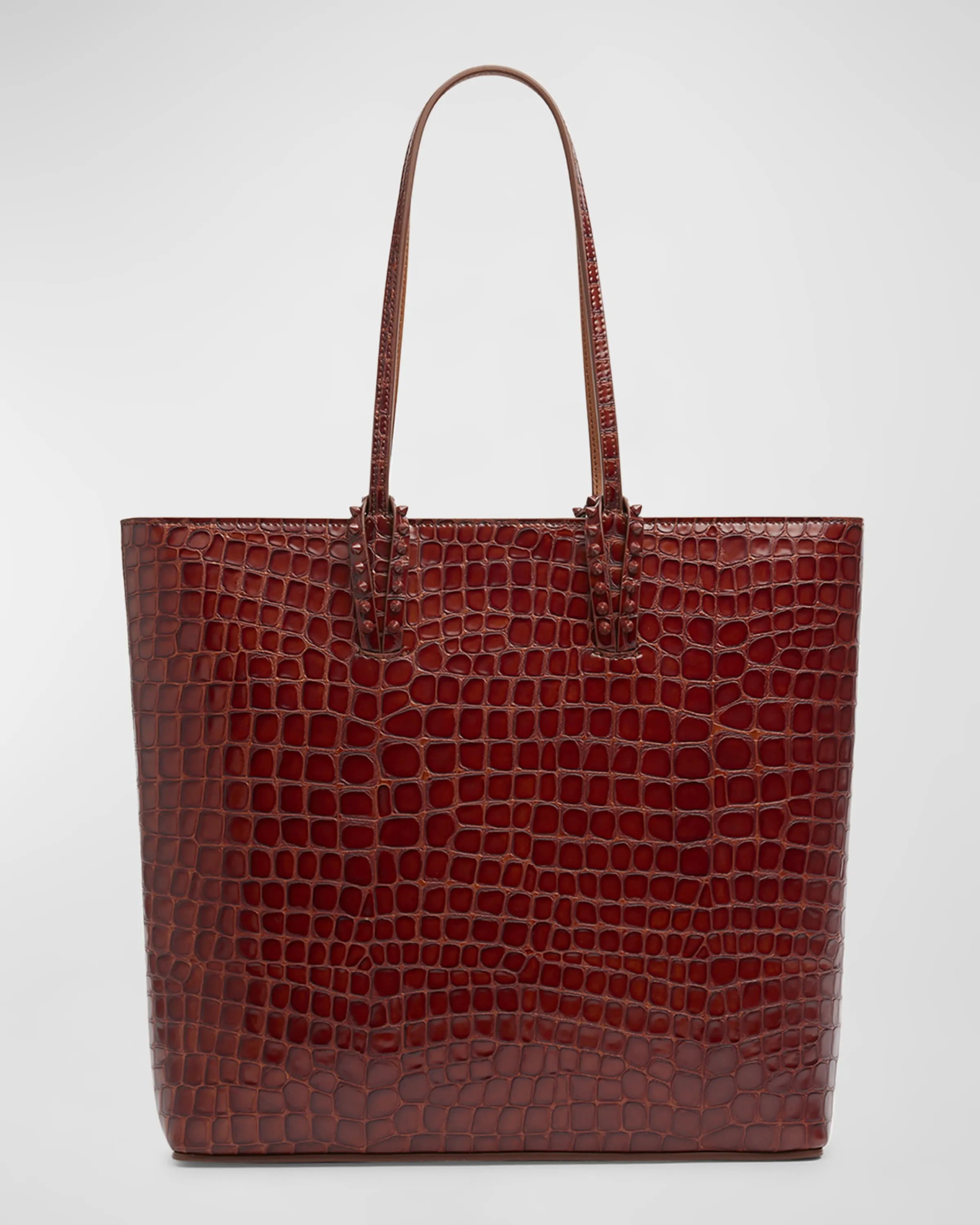 Cabata Zipped NS Tote in Aligator Embossed Leather