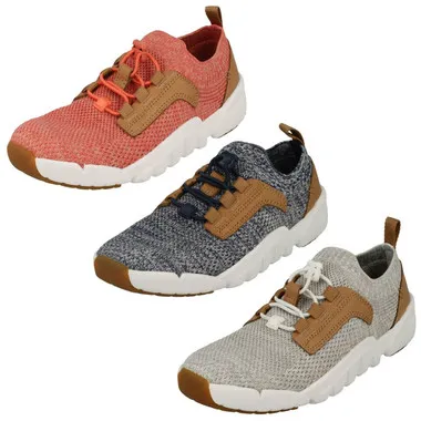 Childrens Boys Girls Clarks Trainers Tri Jump