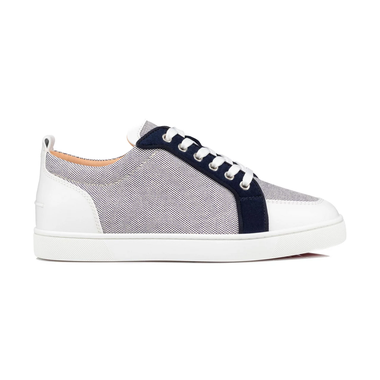 CHRISTIAN LOUBOUTIN Rantulow Leather Canvas Trainers - Blue