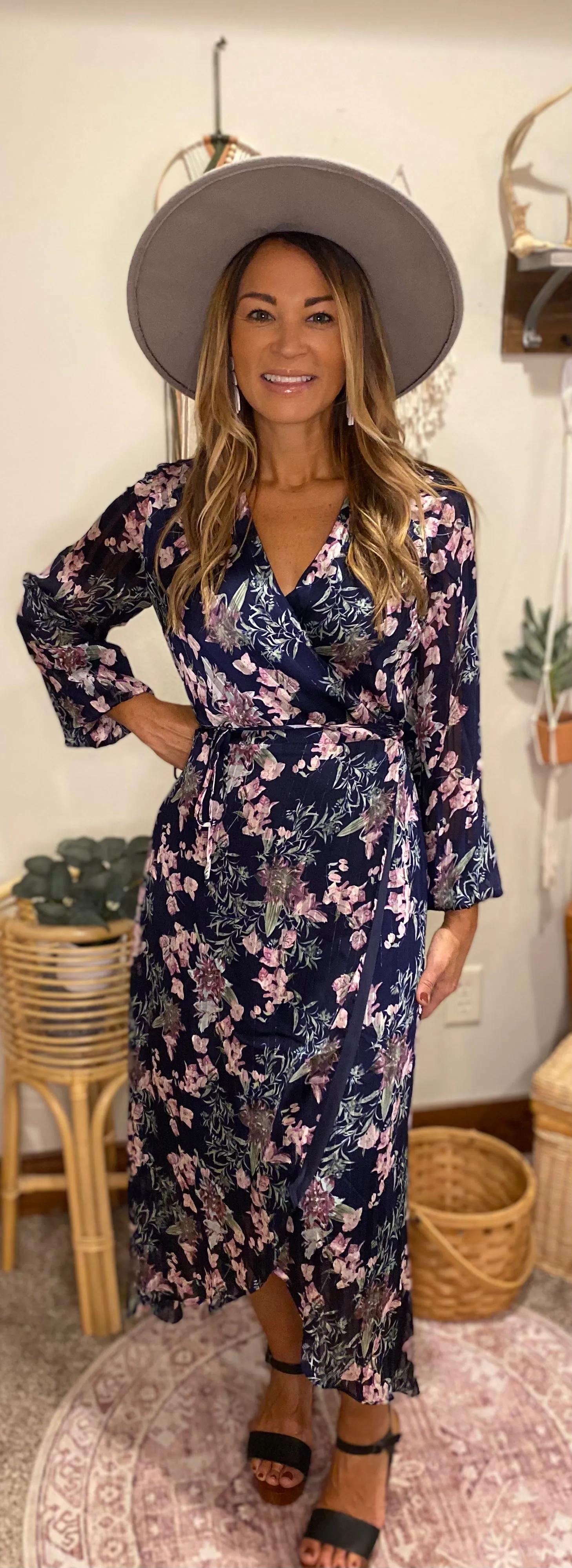 Dayla floral wrap dress