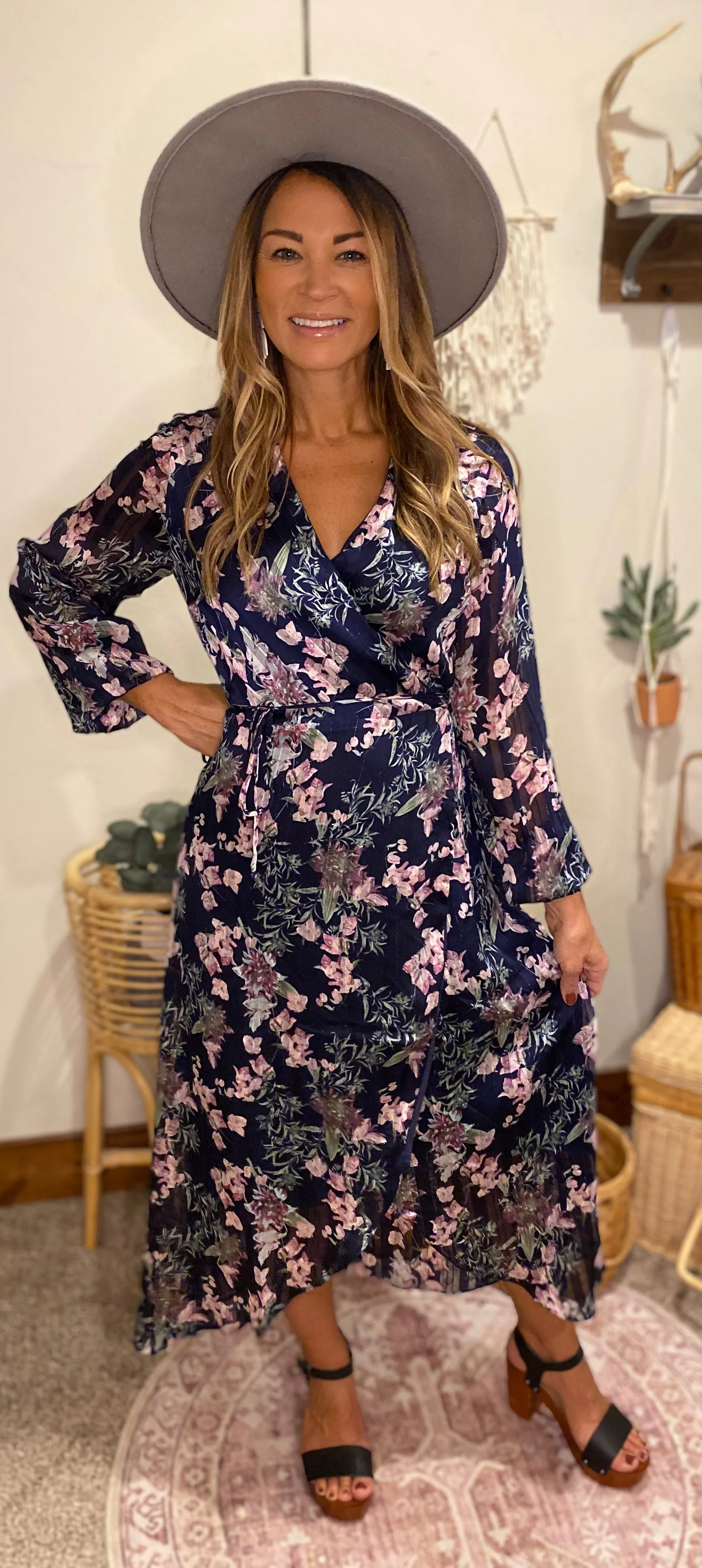 Dayla floral wrap dress