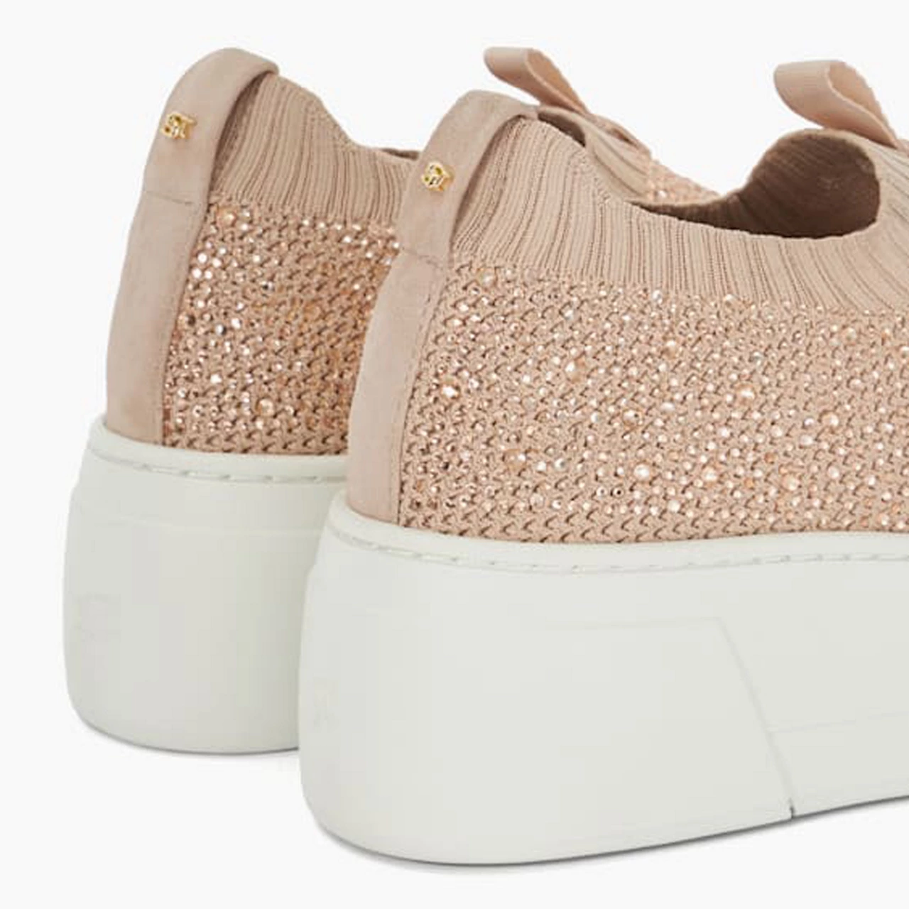 DUNE LONDON Elements Embellished Platform Trainers - Pink