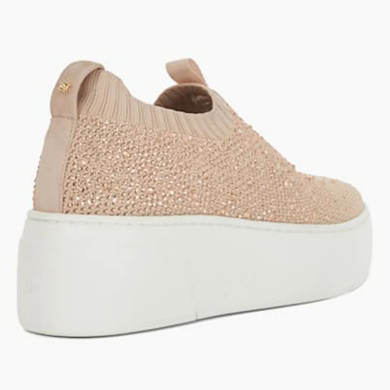 DUNE LONDON Elements Embellished Platform Trainers - Pink