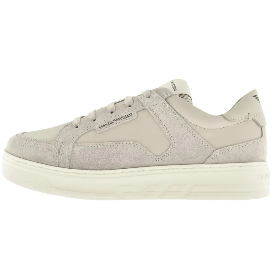 Emporio Armani Logo Trainers Grey