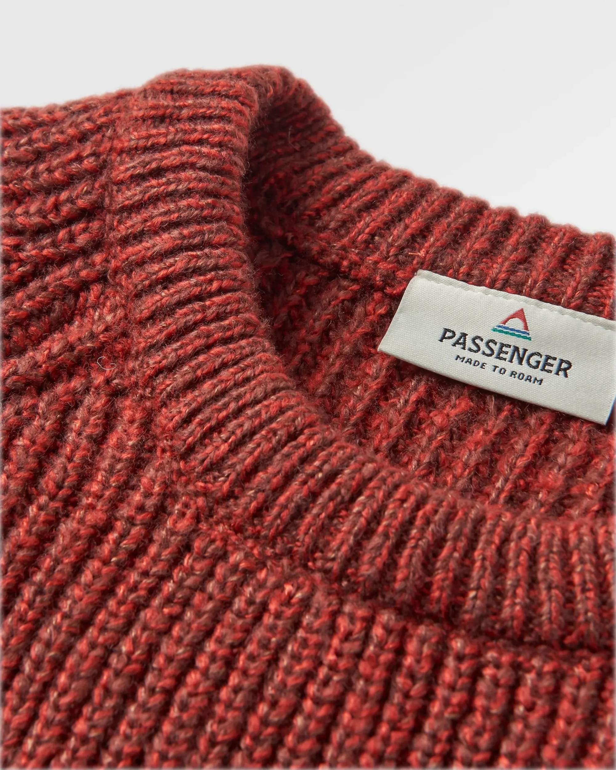 Fog Recycelter Gestrickter Pullover - Roter Ocker