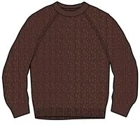 Fog Recycelter Gestrickter Pullover - Roter Ocker