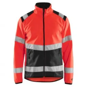 High Vis Softshell Jacket 4877 High Vis Rood/Zwart - Blåkläder