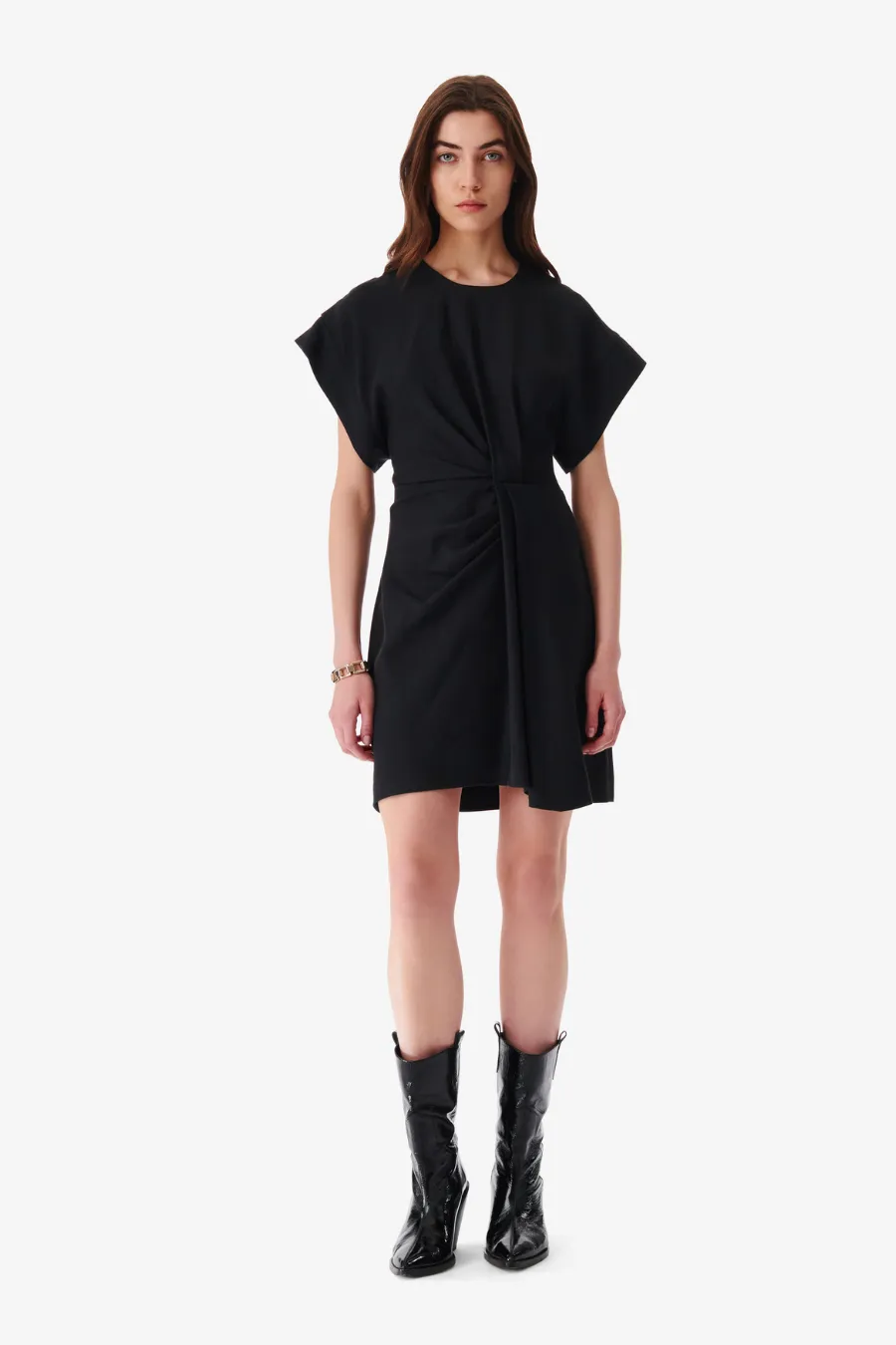 IRO Pena Wrap Mini Dress Black