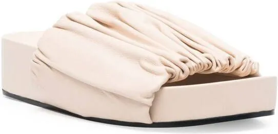 Jil Sander leather platform sandals Neutrals