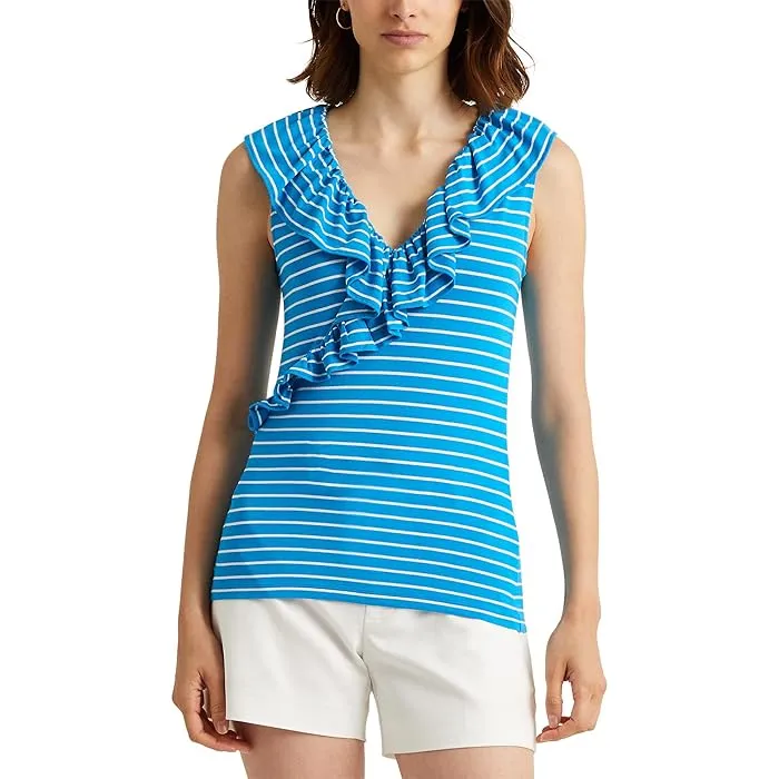 Lauren Ralph Lauren Striped Jersey Sleeveless Top Women's