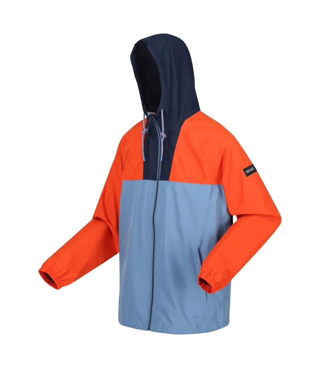 Mens belcastel waterproof jacket rusty orange/coronet blue/navy Regatta