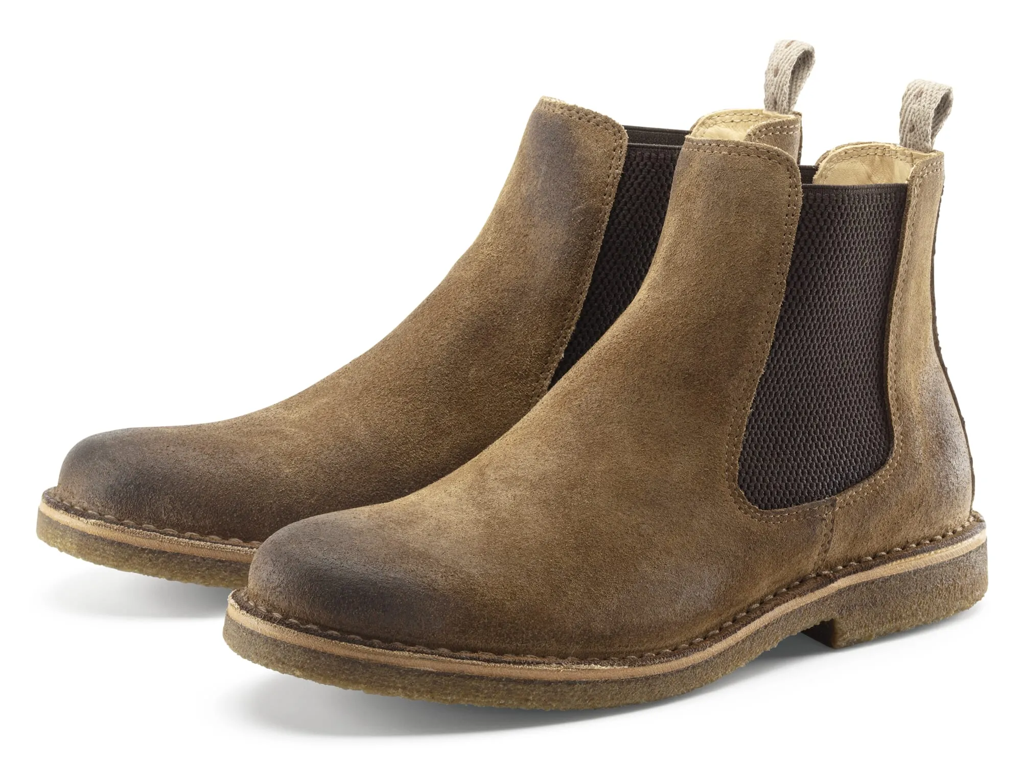 Mens Chelsea Boot Velour, Brown | Manufactum