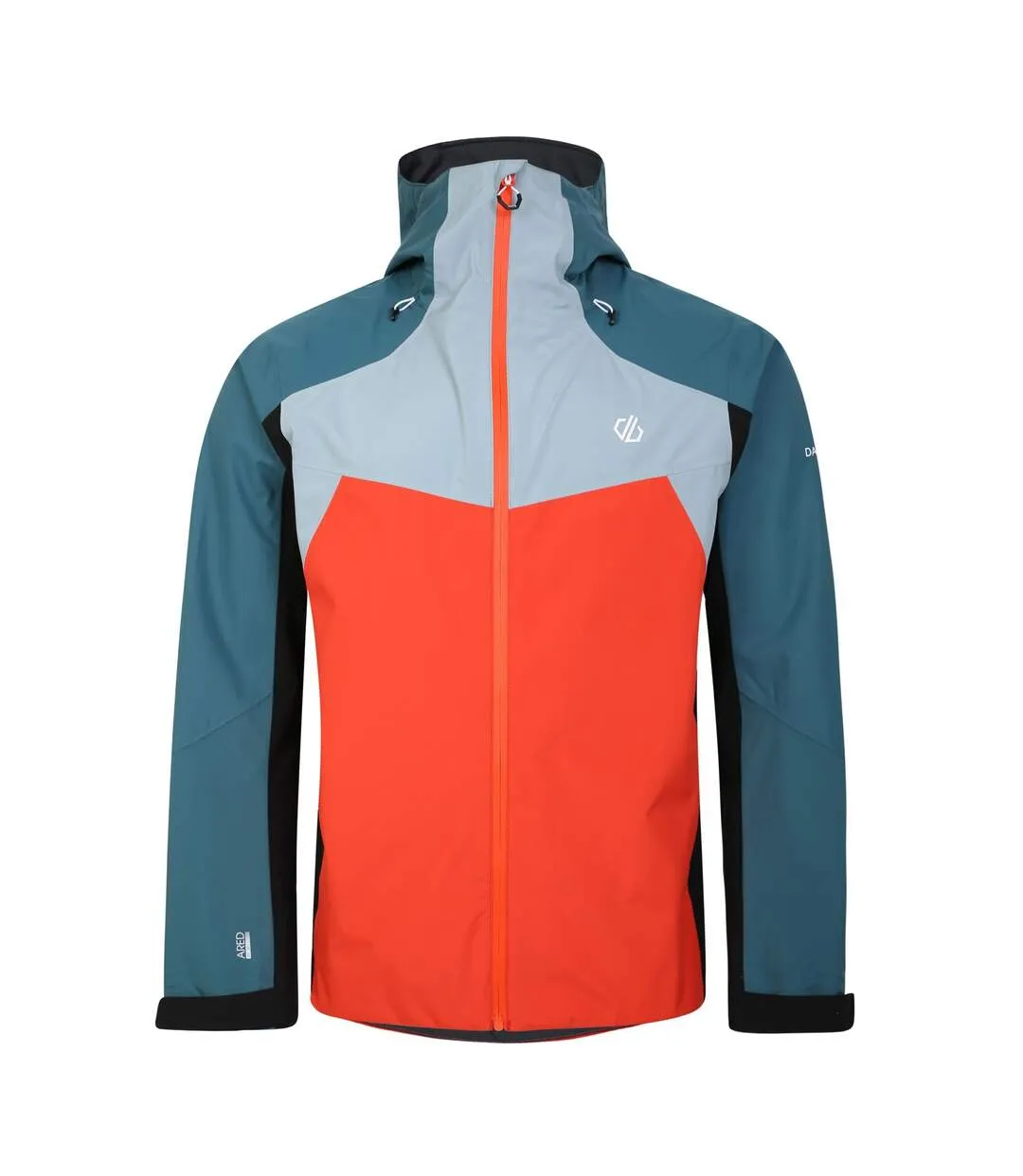 Mens cornice waterproof jacket trail blaze orange/slate grey Dare 2B