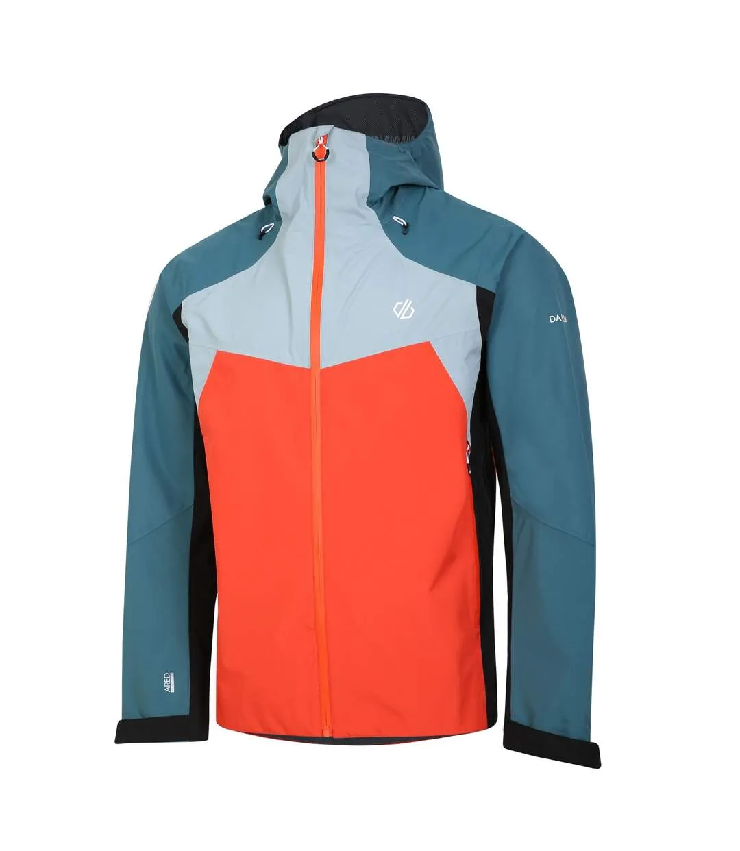 Mens cornice waterproof jacket trail blaze orange/slate grey Dare 2B