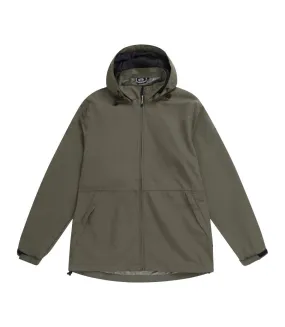 Mens pace packable waterproof jacket khaki green Animal