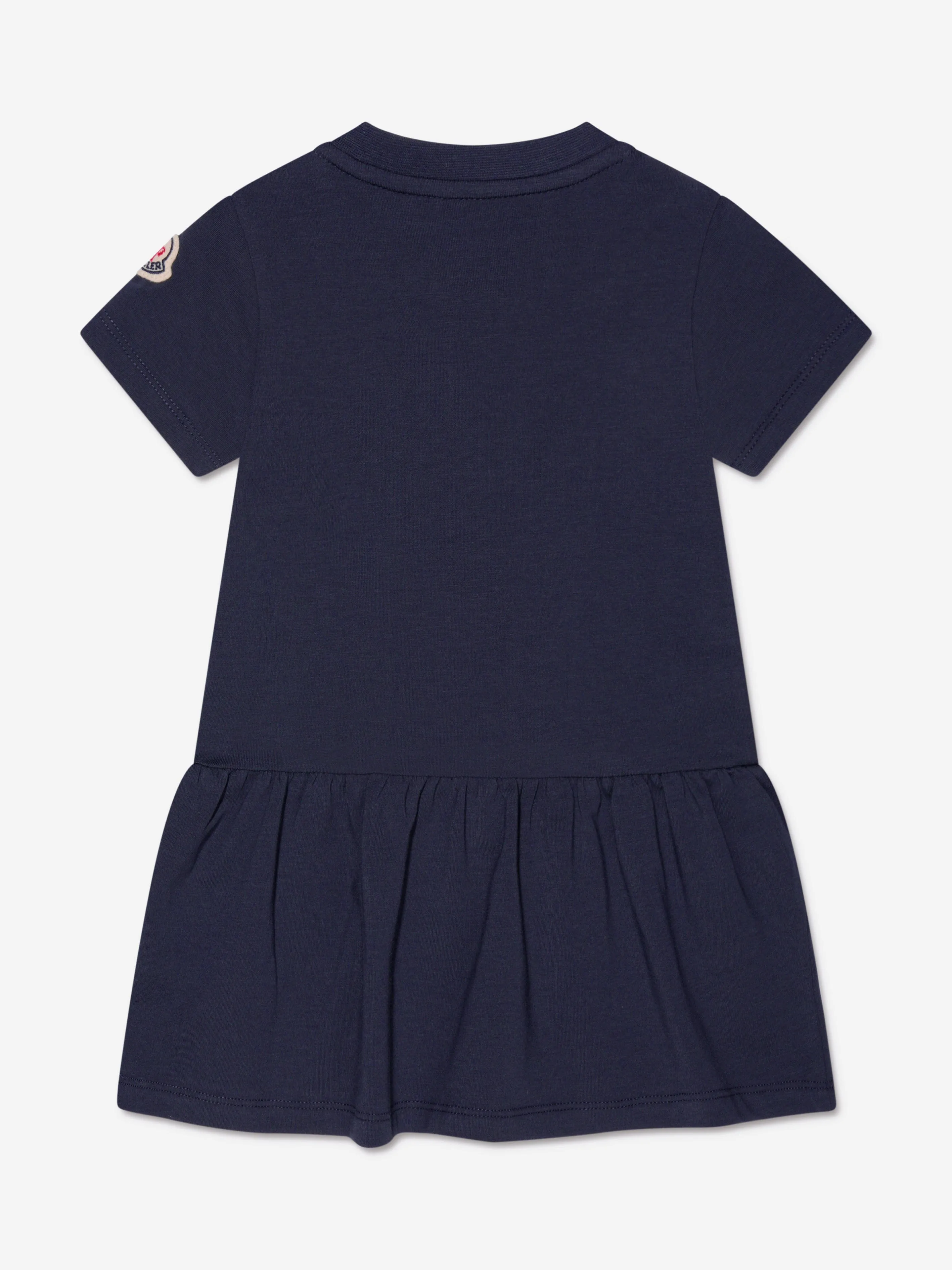 Moncler Enfant Baby Girls Logo Dress in Navy