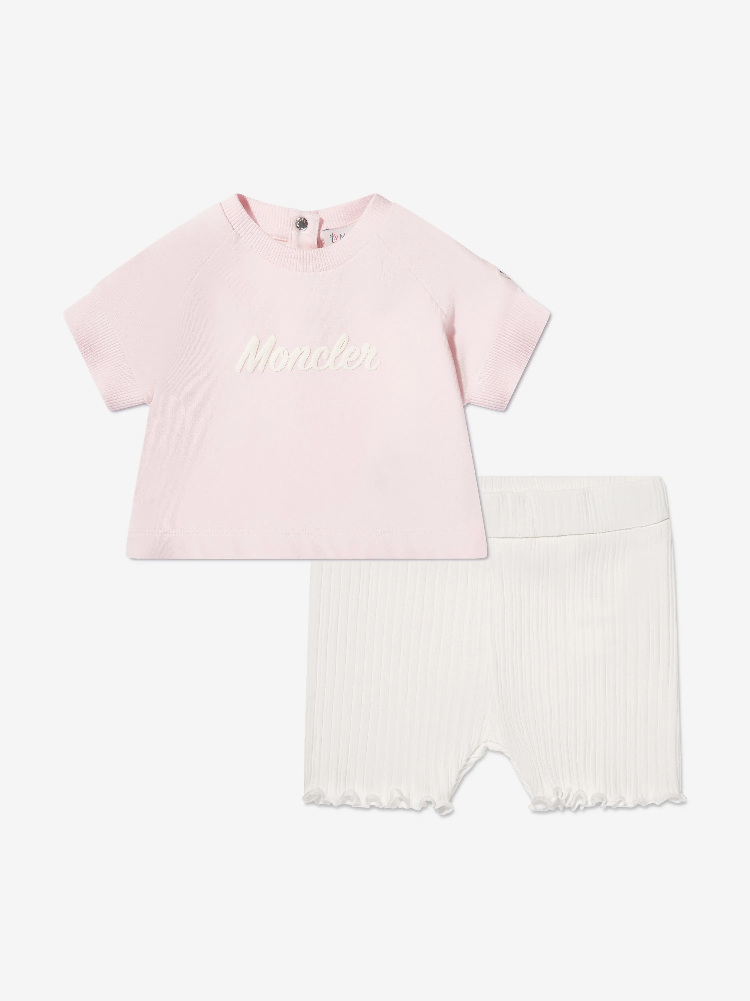 Moncler Enfant Baby Girls Short Set in Pink