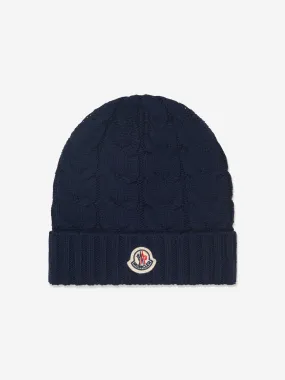 Moncler Enfant - Boys Wool Knitted Logo Hat | Childsplay Clothing