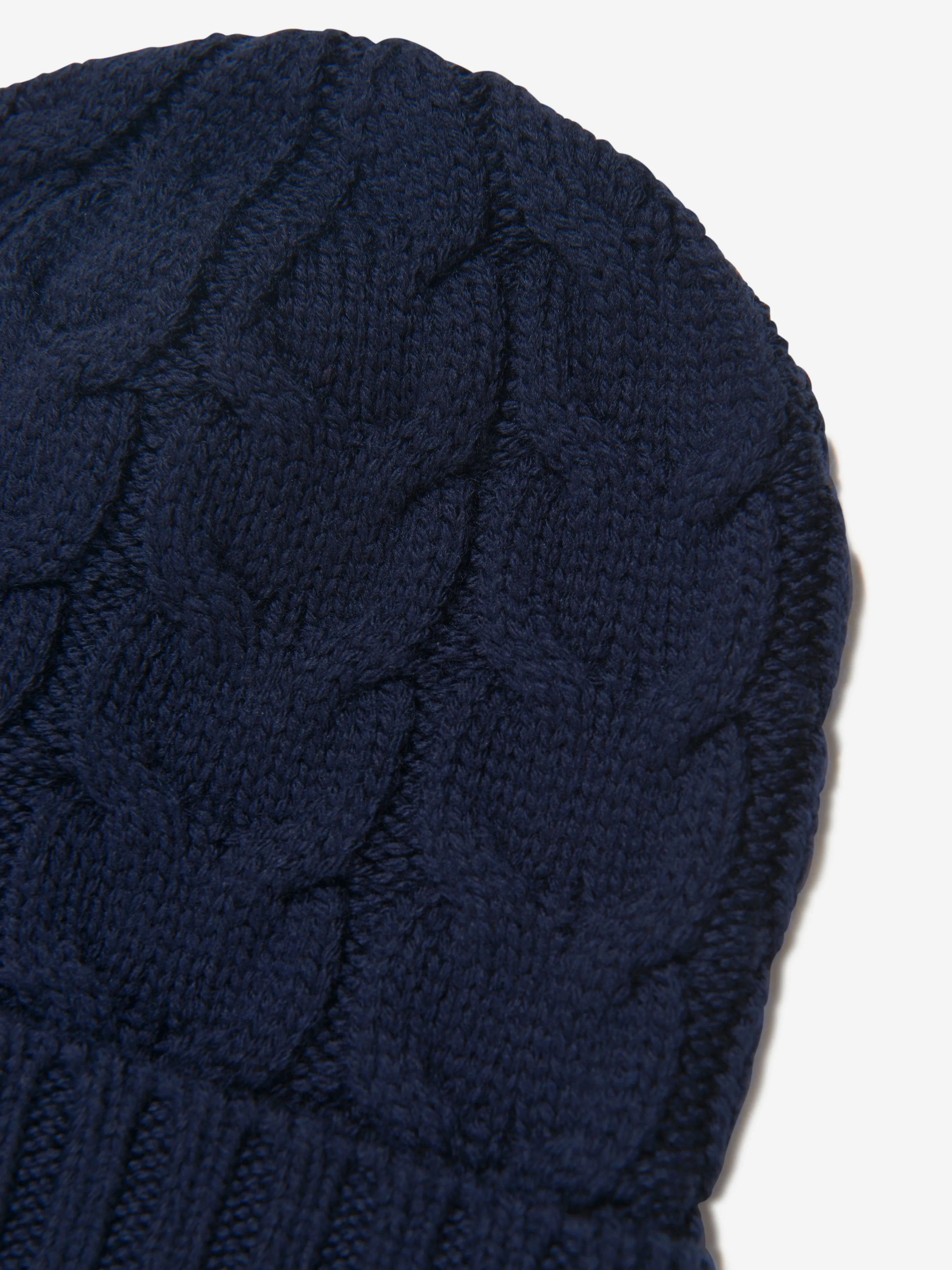 Moncler Enfant - Boys Wool Knitted Logo Hat | Childsplay Clothing