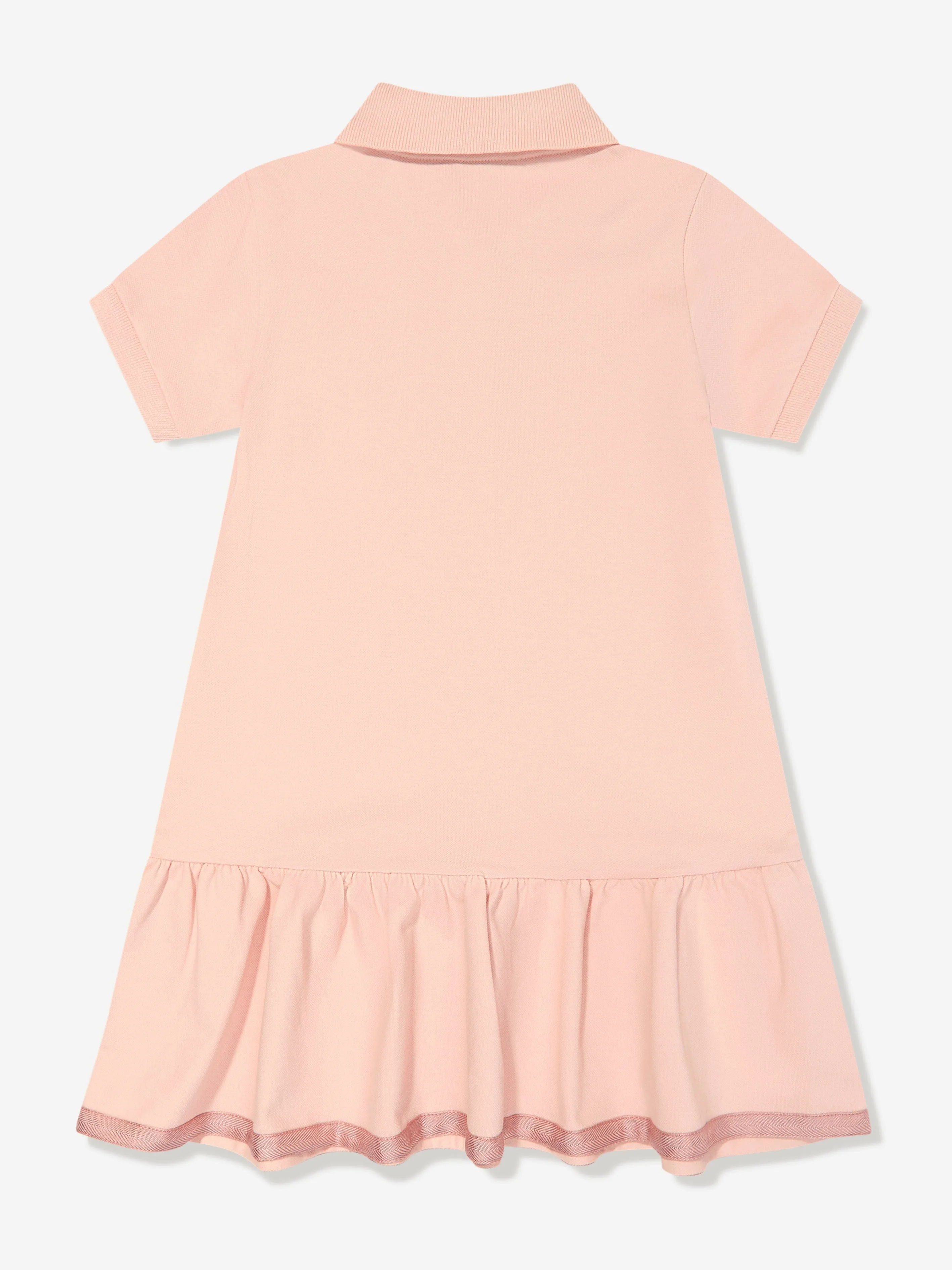 Moncler Enfant Girls Logo Polo Dress in Pink