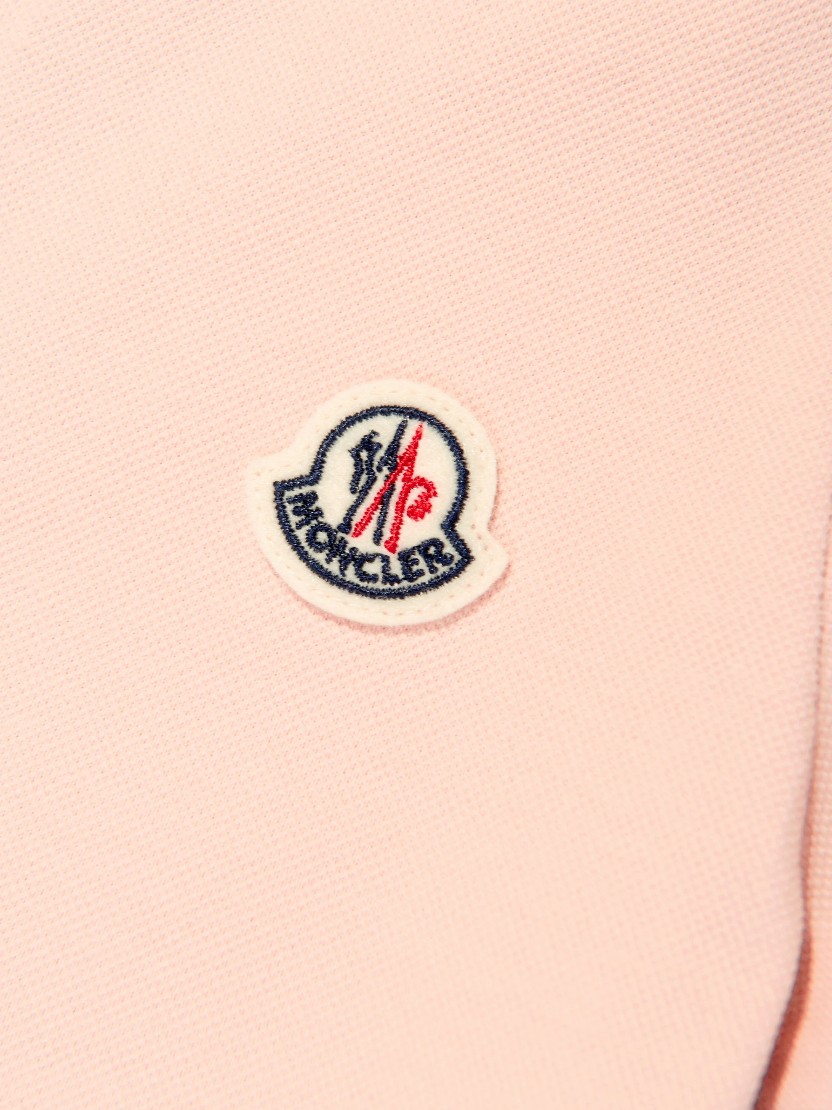 Moncler Enfant Girls Logo Polo Dress in Pink