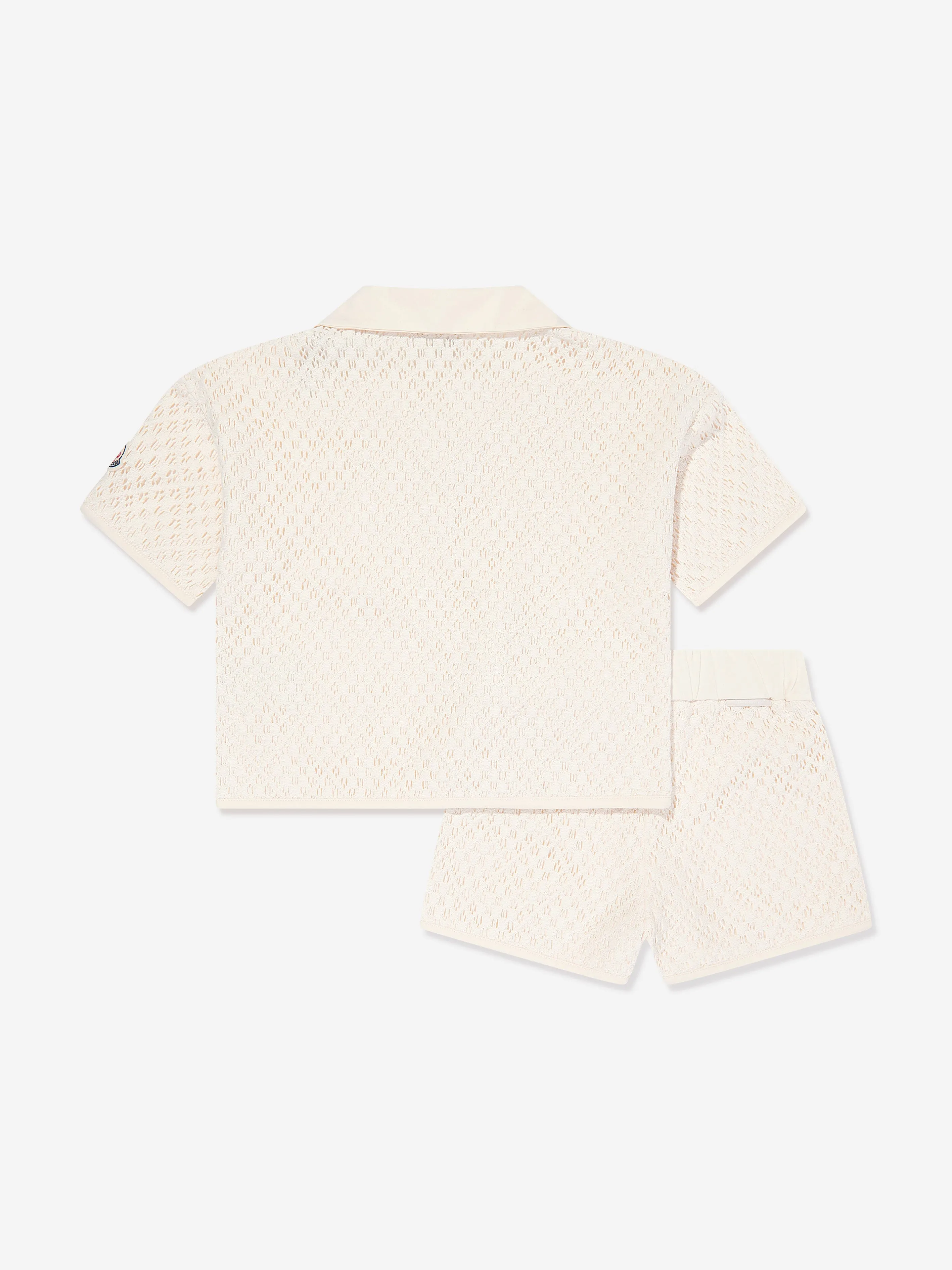 Moncler Enfant Girls Short Set in Ivory