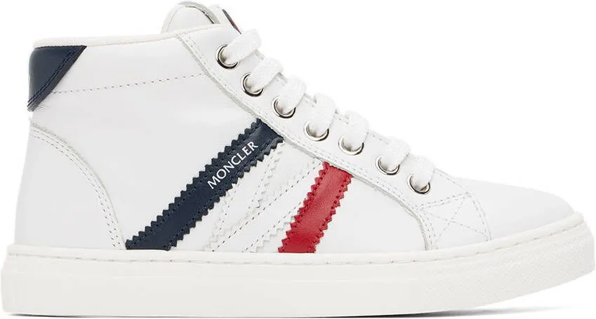 Moncler Enfant Kids White Petit Monaco Sneakers