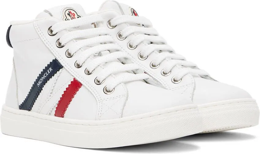 Moncler Enfant Kids White Petit Monaco Sneakers