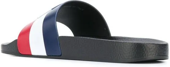 Moncler logo-debossed slides Blue