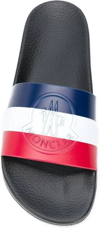 Moncler logo-debossed slides Blue