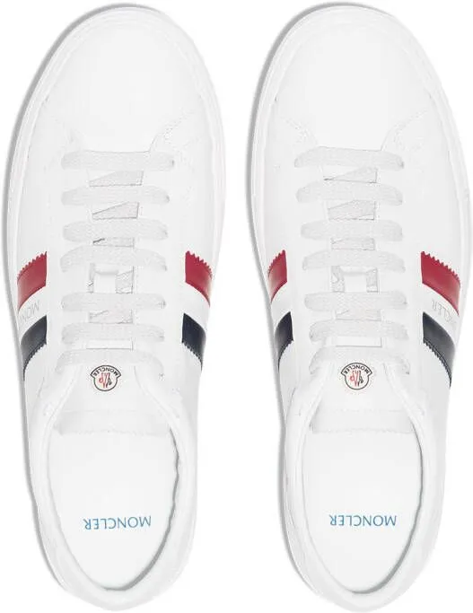 Moncler Monaco stripe sneakers White