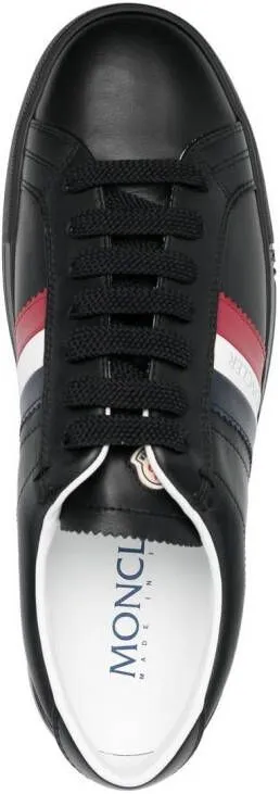 Moncler side-stripe low-top sneakers Black