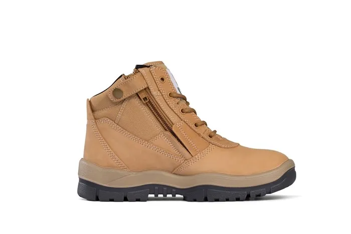 MONGREL Wheat ZipSider Ankle Boot TPU/PU Sole with Steel Toe Cap