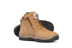 MONGREL Wheat ZipSider Ankle Boot TPU/PU Sole with Steel Toe Cap