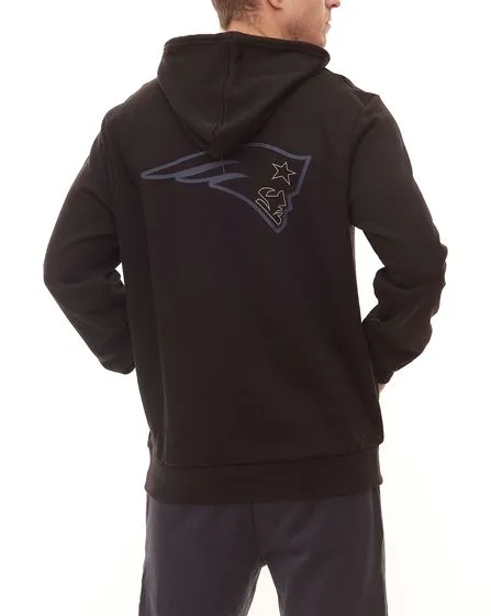 NEW ERA Felpa con cappuccio pullover da uomo New England Patriots NFL Logo Outline con stampa posteriore 12827140 Nero