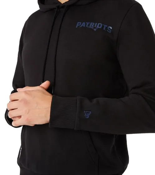 NEW ERA Felpa con cappuccio pullover da uomo New England Patriots NFL Logo Outline con stampa posteriore 12827140 Nero