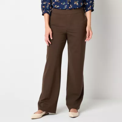 new!St. John's Bay Womens Wide Leg Pull-On Pants