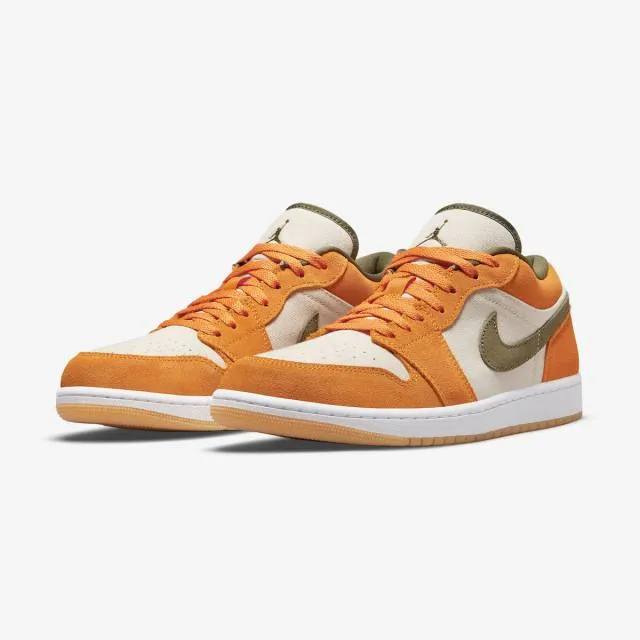 Nike Air Jordan 1 Low SE (Ceramic/ White/ Medium Olive/ ...