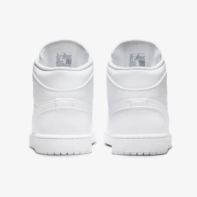 Nike Air Jordan 1 Mid (Triple White 2022/ White/ White/ ...